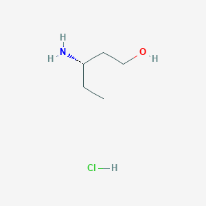 molecular formula C5H14ClNO B2937352 (3S)-3-Aminopentan-1-ol;hydrochloride CAS No. 2418593-87-8