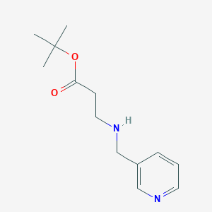 molecular formula C13H20N2O2 B2937400 tert-butyl 3-{[(pyridin-3-yl)methyl]amino}propanoate CAS No. 1221342-13-7