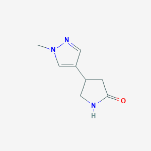molecular formula C8H11N3O B2937425 4-(1-methyl-1H-pyrazol-4-yl)pyrrolidin-2-one CAS No. 1484252-01-8