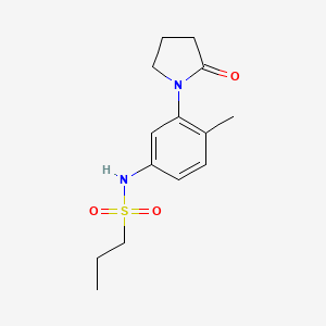 molecular formula C14H20N2O3S B2937434 N-[4-methyl-3-(2-oxopyrrolidin-1-yl)phenyl]propane-1-sulfonamide CAS No. 953255-38-4