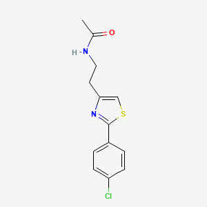 molecular formula C13H13ClN2OS B2937467 N-{2-[2-(4-chlorophenyl)-1,3-thiazol-4-yl]ethyl}acetamide CAS No. 40361-70-4