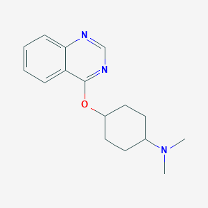 molecular formula C16H21N3O B2937494 N,N-dimethyl-4-(quinazolin-4-yloxy)cyclohexan-1-amine CAS No. 1101428-93-6