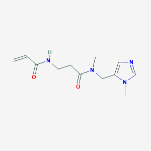 molecular formula C12H18N4O2 B2937507 N-Methyl-N-[(3-methylimidazol-4-yl)methyl]-3-(prop-2-enoylamino)propanamide CAS No. 2361760-02-1