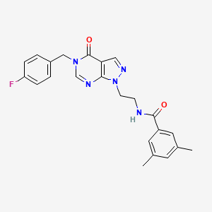 N-(2-(5-(4-fluorobenzyl)-4-oxo-4,5-dihydro-1H-pyrazolo[3,4-d]pyrimidin-1-yl)ethyl)-3,5-dimethylbenzamide
