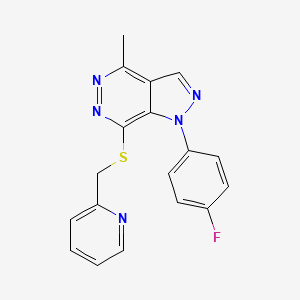 1-(4-fluorophenyl)-4-methyl-7-((pyridin-2-ylmethyl)thio)-1H-pyrazolo[3,4-d]pyridazine