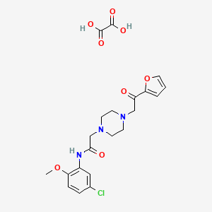 N-(5-chloro-2-methoxyphenyl)-2-(4-(2-(furan-2-yl)-2-oxoethyl)piperazin-1-yl)acetamide oxalate