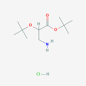 molecular formula C11H24ClNO3 B2937550 tert-butyl3-amino-2-(tert-butoxy)propanoatehydrochloride CAS No. 2460755-13-7