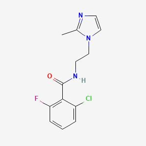 2-chloro-6-fluoro-N-(2-(2-methyl-1H-imidazol-1-yl)ethyl)benzamide