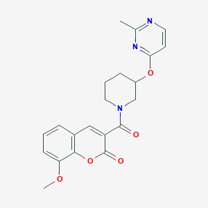 8-methoxy-3-(3-((2-methylpyrimidin-4-yl)oxy)piperidine-1-carbonyl)-2H-chromen-2-one