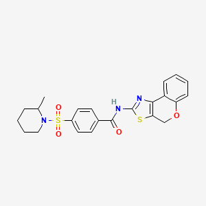 molecular formula C23H23N3O4S2 B2937630 N-(4H-chromeno[4,3-d]thiazol-2-yl)-4-((2-methylpiperidin-1-yl)sulfonyl)benzamide CAS No. 442557-20-2