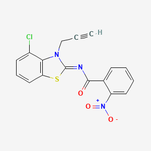 N-(4-chloro-3-prop-2-ynyl-1,3-benzothiazol-2-ylidene)-2-nitrobenzamide