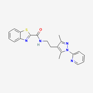 N-(2-(3,5-dimethyl-1-(pyridin-2-yl)-1H-pyrazol-4-yl)ethyl)benzo[d]thiazole-2-carboxamide