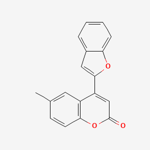 molecular formula C18H12O3 B2937661 4-(1-benzofuran-2-yl)-6-methyl-2H-chromen-2-one CAS No. 108154-40-1