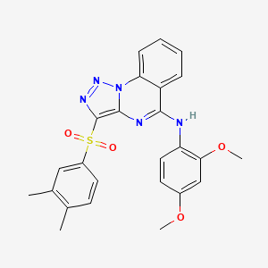 N-(2,4-dimethoxyphenyl)-3-(3,4-dimethylphenyl)sulfonyltriazolo[1,5-a]quinazolin-5-amine