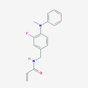 N-[[3-Fluoro-4-(N-methylanilino)phenyl]methyl]prop-2-enamide