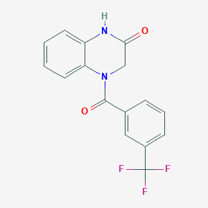 B2937708 4-[3-(Trifluoromethyl)benzoyl]-1,3-dihydroquinoxalin-2-one CAS No. 704875-69-4