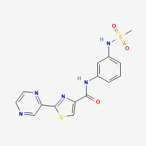 N-(3-(methylsulfonamido)phenyl)-2-(pyrazin-2-yl)thiazole-4-carboxamide