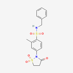 N-benzyl-4-(1,1-dioxido-3-oxoisothiazolidin-2-yl)-2-methylbenzenesulfonamide