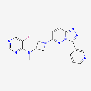 5-Fluoro-N-methyl-N-[1-(3-pyridin-3-yl-[1,2,4]triazolo[4,3-b]pyridazin-6-yl)azetidin-3-yl]pyrimidin-4-amine