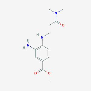 molecular formula C13H19N3O3 B2937724 Methyl 3-amino-4-([2-(dimethylcarbamoyl)ethyl]amino)benzoate CAS No. 1292589-33-3