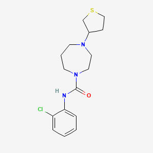 molecular formula C16H22ClN3OS B2937726 N-(2-Chlorophenyl)-4-(thiolan-3-yl)-1,4-diazepane-1-carboxamide CAS No. 2320576-52-9