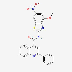 N-(4-methoxy-6-nitro-1,3-benzothiazol-2-yl)-2-phenylquinoline-4-carboxamide