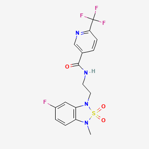 N-(2-(6-fluoro-3-methyl-2,2-dioxidobenzo[c][1,2,5]thiadiazol-1(3H)-yl)ethyl)-6-(trifluoromethyl)nicotinamide