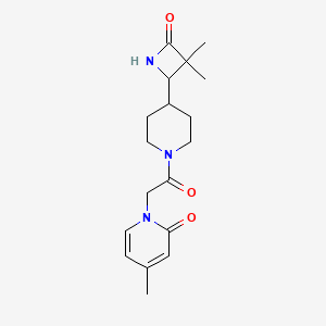 1-[2-[4-(3,3-Dimethyl-4-oxoazetidin-2-yl)piperidin-1-yl]-2-oxoethyl]-4-methylpyridin-2-one