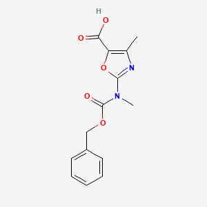 4-Methyl-2-[methyl(phenylmethoxycarbonyl)amino]-1,3-oxazole-5-carboxylic acid