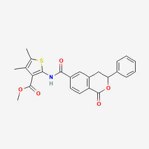 molecular formula C24H21NO5S B2937751 methyl 4,5-dimethyl-2-(1-oxo-3-phenyl-3,4-dihydro-1H-2-benzopyran-6-amido)thiophene-3-carboxylate CAS No. 853890-42-3