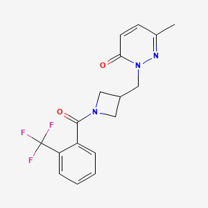 6-Methyl-2-({1-[2-(trifluoromethyl)benzoyl]azetidin-3-yl}methyl)-2,3-dihydropyridazin-3-one