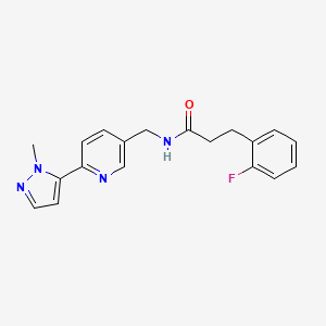 3-(2-fluorophenyl)-N-((6-(1-methyl-1H-pyrazol-5-yl)pyridin-3-yl)methyl)propanamide