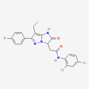N-(2,4-dichlorophenyl)-2-(7-ethyl-6-(4-fluorophenyl)-2-oxo-2,3-dihydro-1H-imidazo[1,2-b]pyrazol-3-yl)acetamide