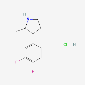 3-(3,4-Difluorophenyl)-2-methylpyrrolidine;hydrochloride