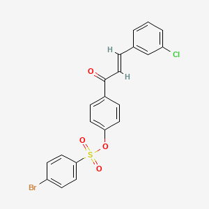 4-[(E)-3-(3-chlorophenyl)-2-propenoyl]phenyl 4-bromobenzenesulfonate