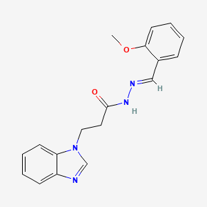 (E)-3-(1H-benzo[d]imidazol-1-yl)-N'-(2-methoxybenzylidene)propanehydrazide