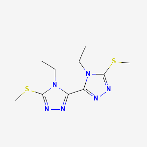 4-Ethyl-3-(4-ethyl-5-methylsulfanyl-1,2,4-triazol-3-yl)-5-methylsulfanyl-1,2,4-triazole