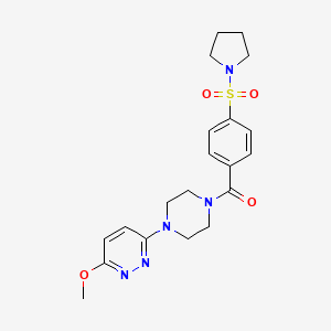 (4-(6-Methoxypyridazin-3-yl)piperazin-1-yl)(4-(pyrrolidin-1-ylsulfonyl)phenyl)methanone
