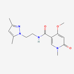 N-(2-(3,5-dimethyl-1H-pyrazol-1-yl)ethyl)-4-methoxy-1-methyl-6-oxo-1,6-dihydropyridine-3-carboxamide