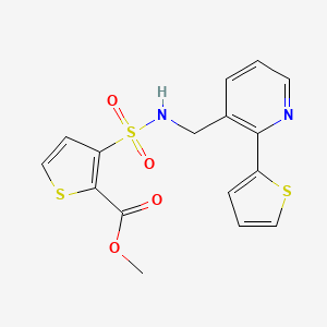 molecular formula C16H14N2O4S3 B2937817 methyl 3-({[2-(thiophen-2-yl)pyridin-3-yl]methyl}sulfamoyl)thiophene-2-carboxylate CAS No. 2034315-73-4