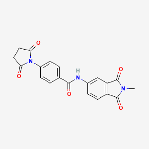 4-(2,5-dioxopyrrolidin-1-yl)-N-(2-methyl-1,3-dioxoisoindolin-5-yl)benzamide