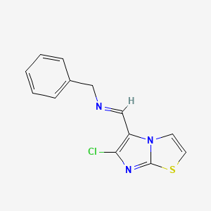 N-[(6-chloroimidazo[2,1-b][1,3]thiazol-5-yl)methylene](phenyl)methanamine