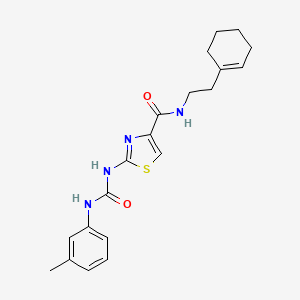 N-(2-(cyclohex-1-en-1-yl)ethyl)-2-(3-(m-tolyl)ureido)thiazole-4-carboxamide