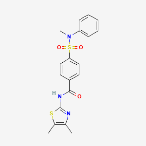 N-(4,5-dimethylthiazol-2-yl)-4-(N-methyl-N-phenylsulfamoyl)benzamide