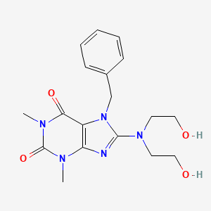 7-benzyl-8-(bis(2-hydroxyethyl)amino)-1,3-dimethyl-1H-purine-2,6(3H,7H)-dione