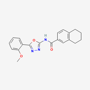 molecular formula C20H19N3O3 B2937854 N-[5-(2-methoxyphenyl)-1,3,4-oxadiazol-2-yl]-5,6,7,8-tetrahydronaphthalene-2-carboxamide CAS No. 865286-05-1