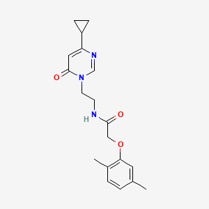 molecular formula C19H23N3O3 B2937857 N-(2-(4-cyclopropyl-6-oxopyrimidin-1(6H)-yl)ethyl)-2-(2,5-dimethylphenoxy)acetamide CAS No. 2034544-16-4