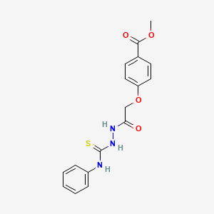 molecular formula C17H17N3O4S B2937871 methyl 4-({[(phenylcarbamothioyl)amino]carbamoyl}methoxy)benzoate CAS No. 1022580-81-9