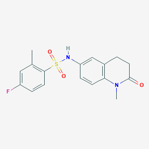 molecular formula C17H17FN2O3S B2937874 4-fluoro-2-methyl-N-(1-methyl-2-oxo-1,2,3,4-tetrahydroquinolin-6-yl)benzene-1-sulfonamide CAS No. 921915-81-3