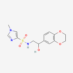 N-(2-(2,3-dihydrobenzo[b][1,4]dioxin-6-yl)-2-hydroxyethyl)-1-methyl-1H-imidazole-4-sulfonamide